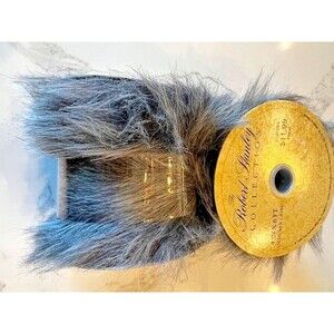 Gray Faux Fur Ribbon Spool  4" X 6" Robert Stanley Collection Brand New Set of 2